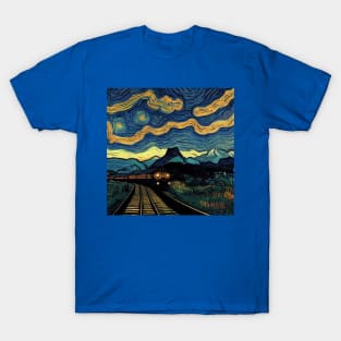 Starry Night Wizarding Express Train T-Shirt